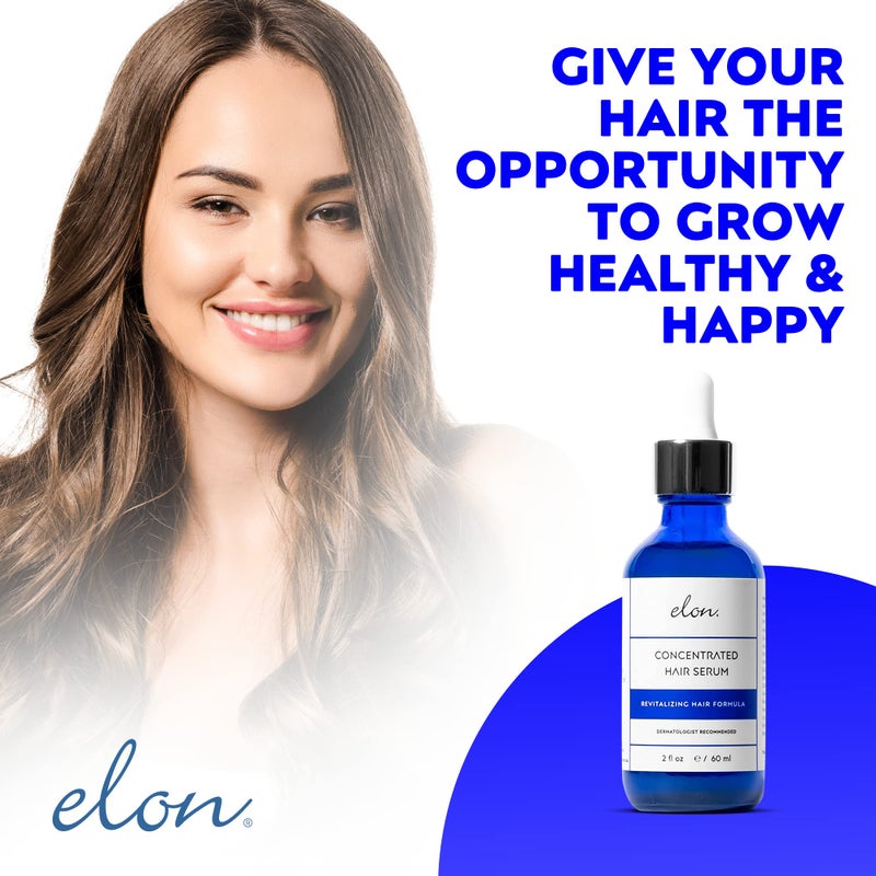 Elon Concentrated Hair Serum for Hair Growth - Revitalizing Scalp Serum for Hair Growth- Extra Strength DHT Blocker, Paraben-Free (2 Fl Oz) - Image 5